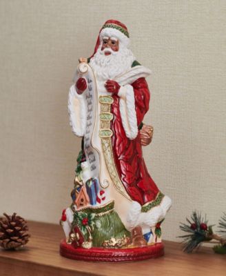 Studio Collection 13-Inch African-American Santa Figurine
