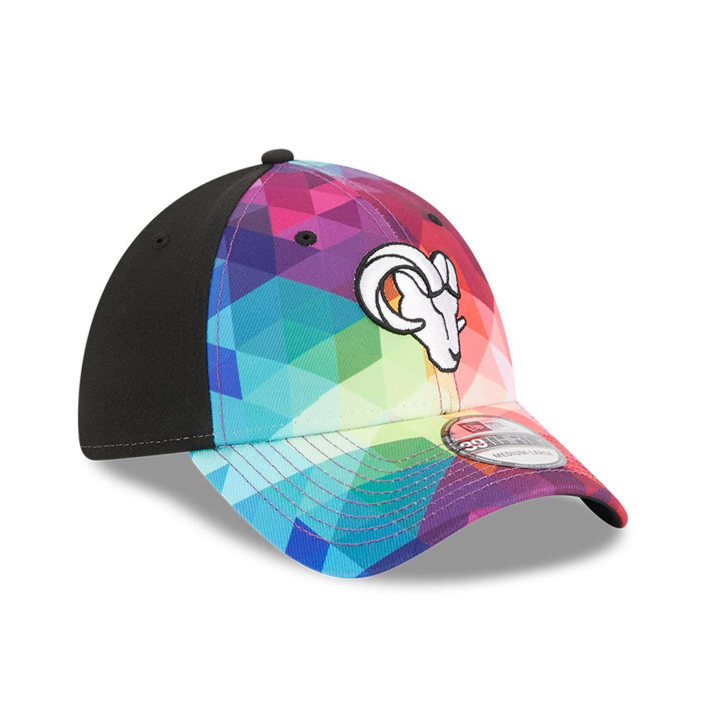 Кепка New Era Multicolor, Black Los Angeles Rams 2023 NFL Crucial Catch 39THIRTY Flex Hat — фото 4