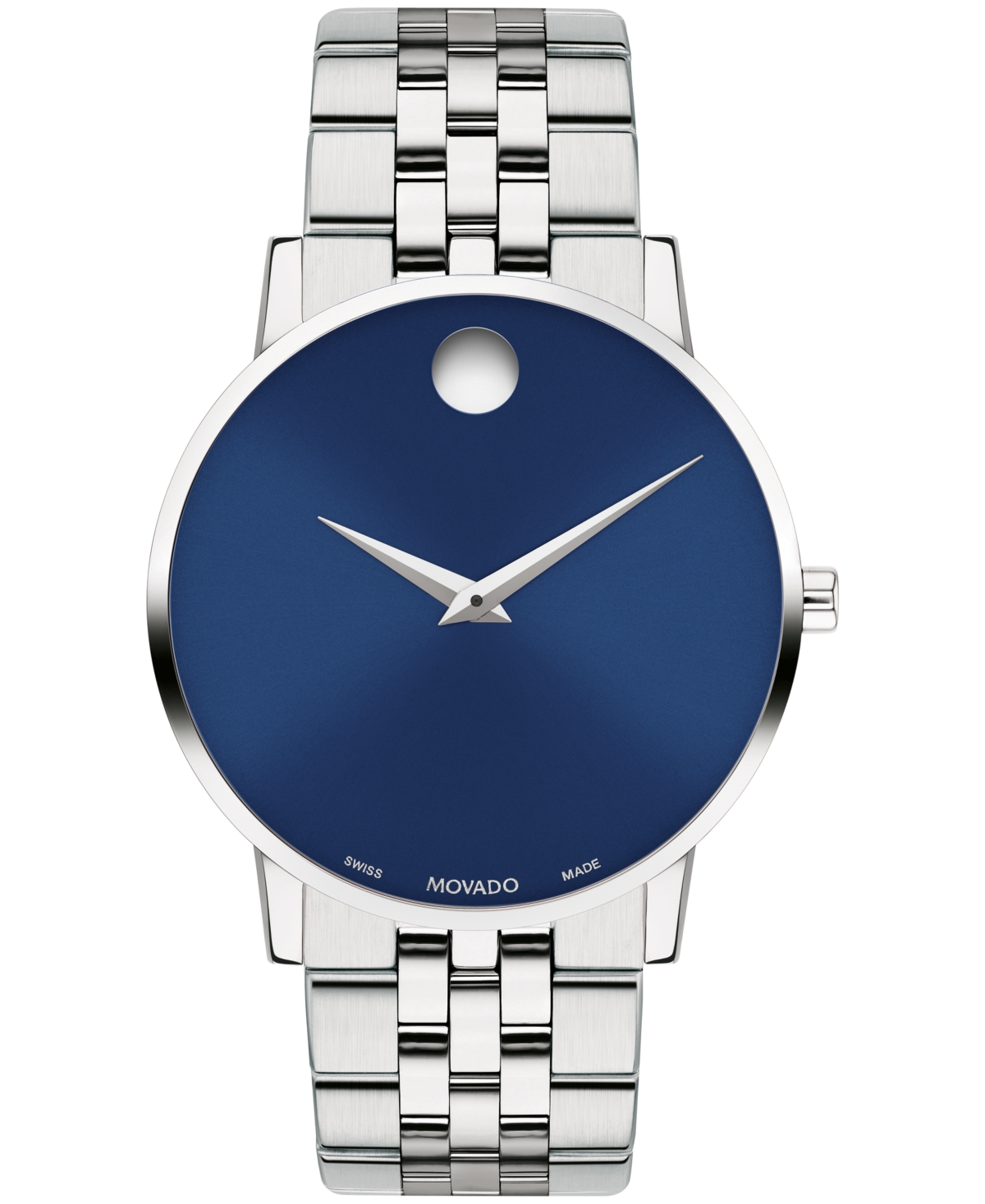 Movado Men's Museum Classic Swiss Quartz Silver-tone Stainless Steel Watch 40mm