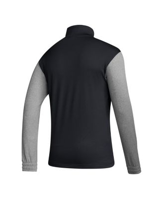 Men's Black Miami Hurricanes Sideline AEROREADY Half-Zip Top
