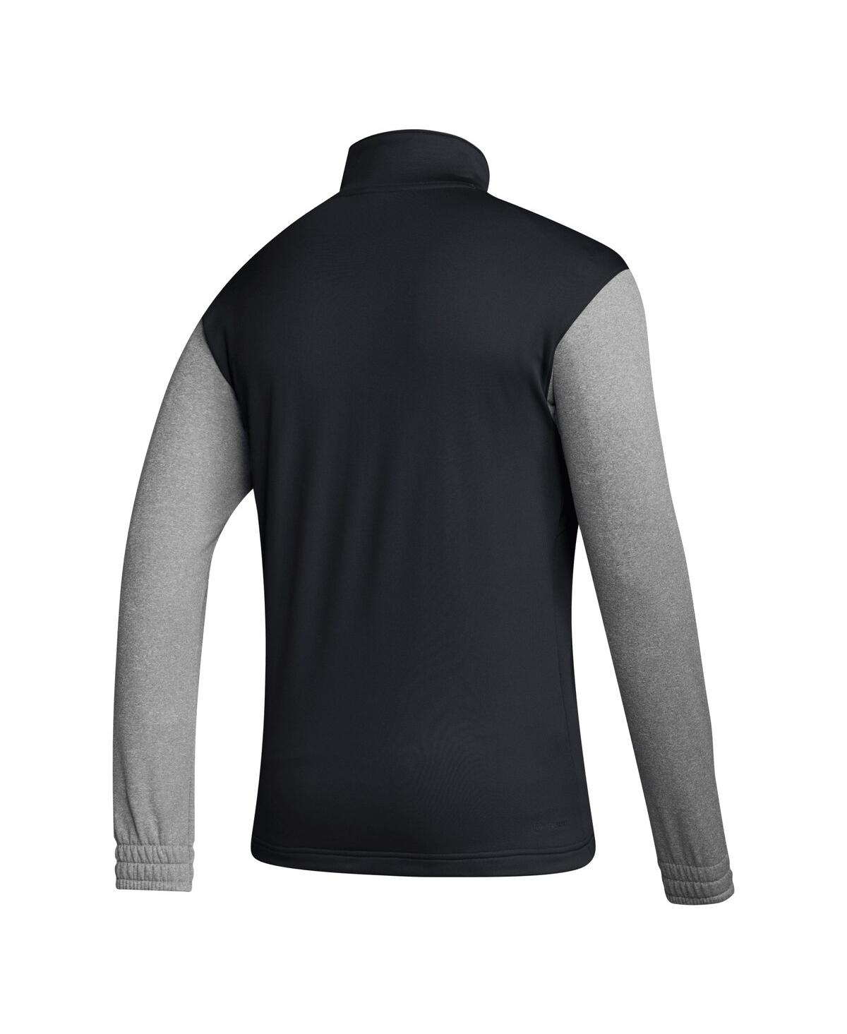 Men's adidasMiami Hurricanes Sideline Aeroready Half-Zip Top - Black