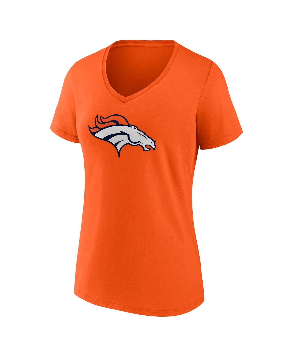 Women's Fanatics Russell WilsonDenver Broncos Player Icon Name and Number V-Neck T-shirt - Orange