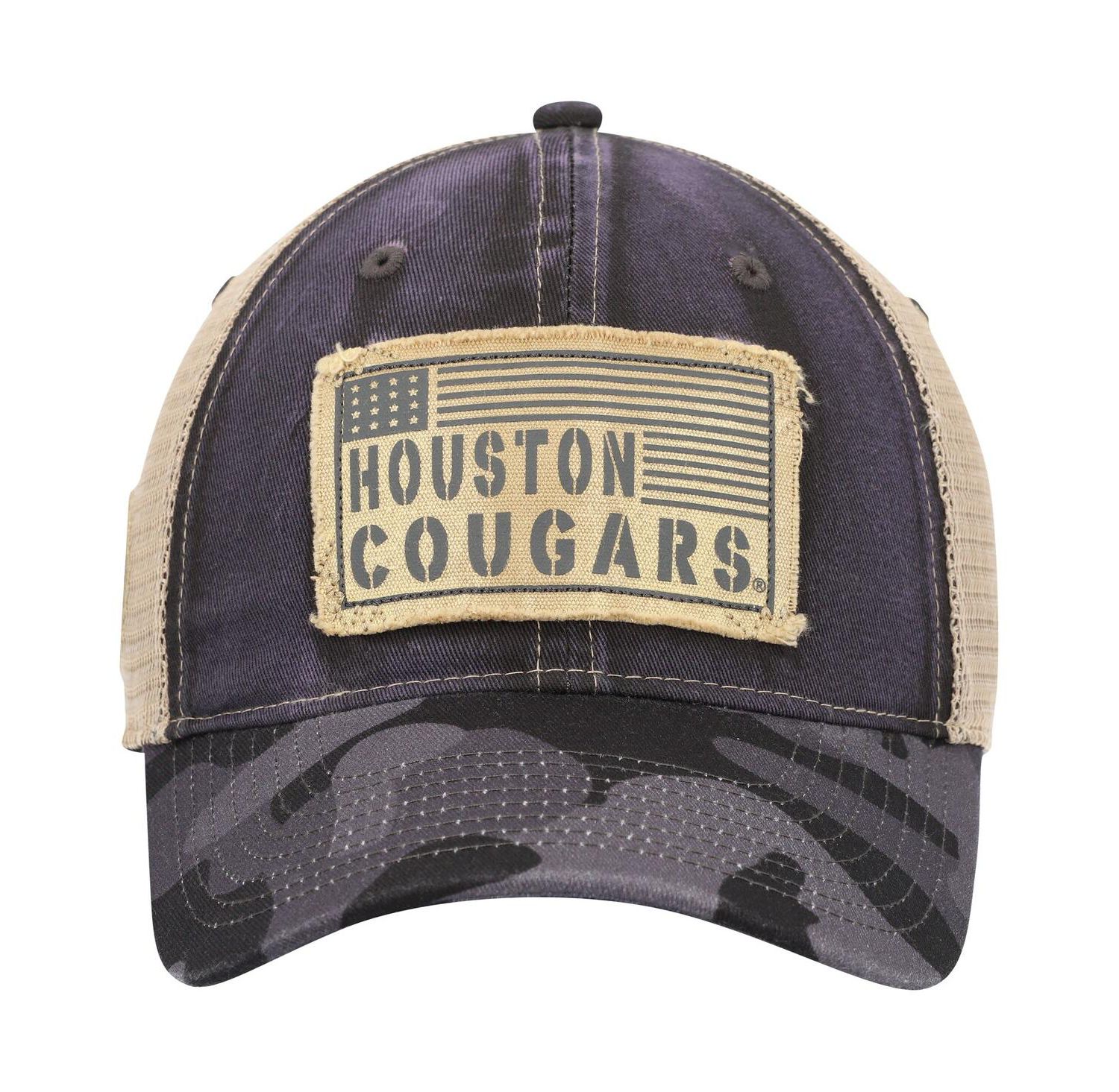 Men's Charcoal Houston Cougars OHT Military-Inspired Appreciation United Trucker Snapback Hat