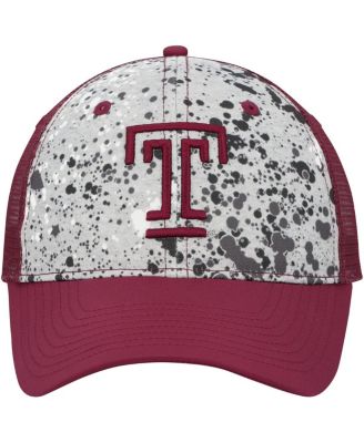 Men's Gray, Cherry Temple Owls Love Fern Trucker Snapback Hat