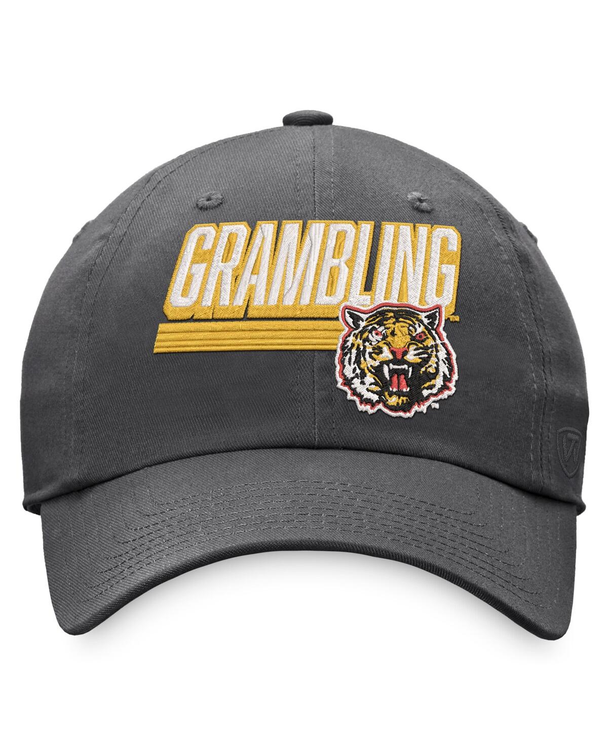 Shop Top Of The World Men's  Charcoal Grambling Tigers Slice Adjustable Hat