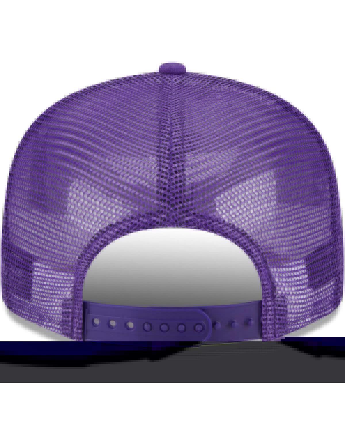 Shop New Era Men's  Purple Los Angeles Lakers Bold Laurels 9fifty Snapback Hat