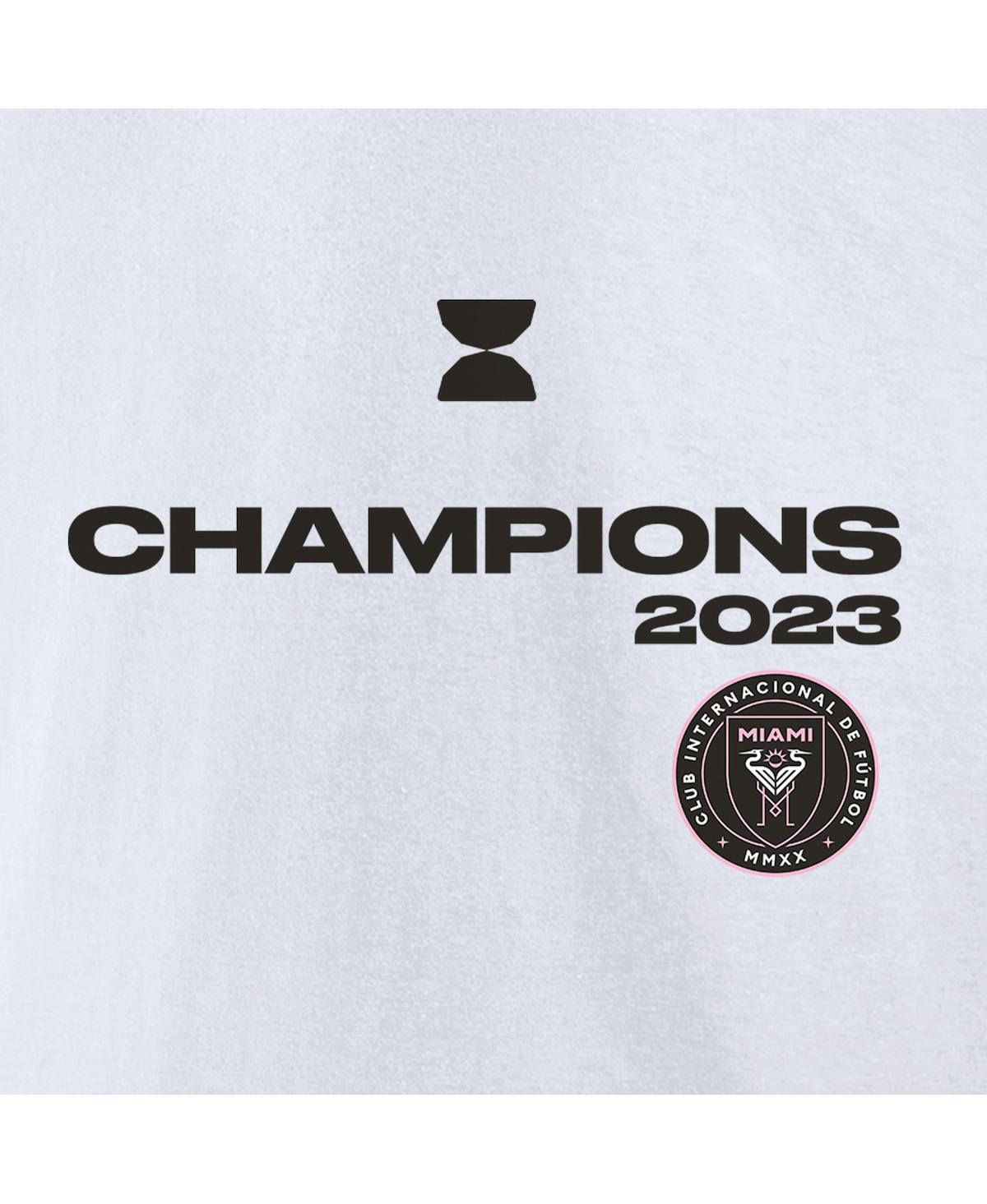 Shop Fanatics Men's  White Inter Miami Cf 2023 Leagues Cup Champions Locker Room T-shirt