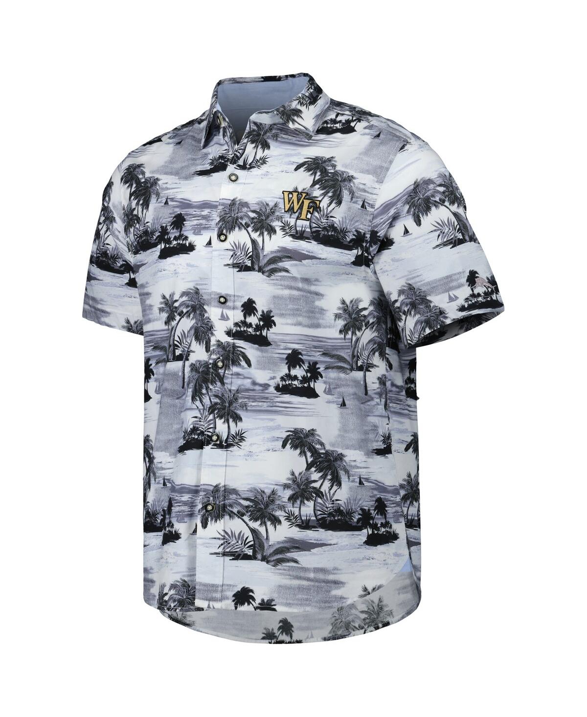 Men's Tommy BahamaWake Forest Demon Deacons Tropical Horizons Button-Up Shirt - Black