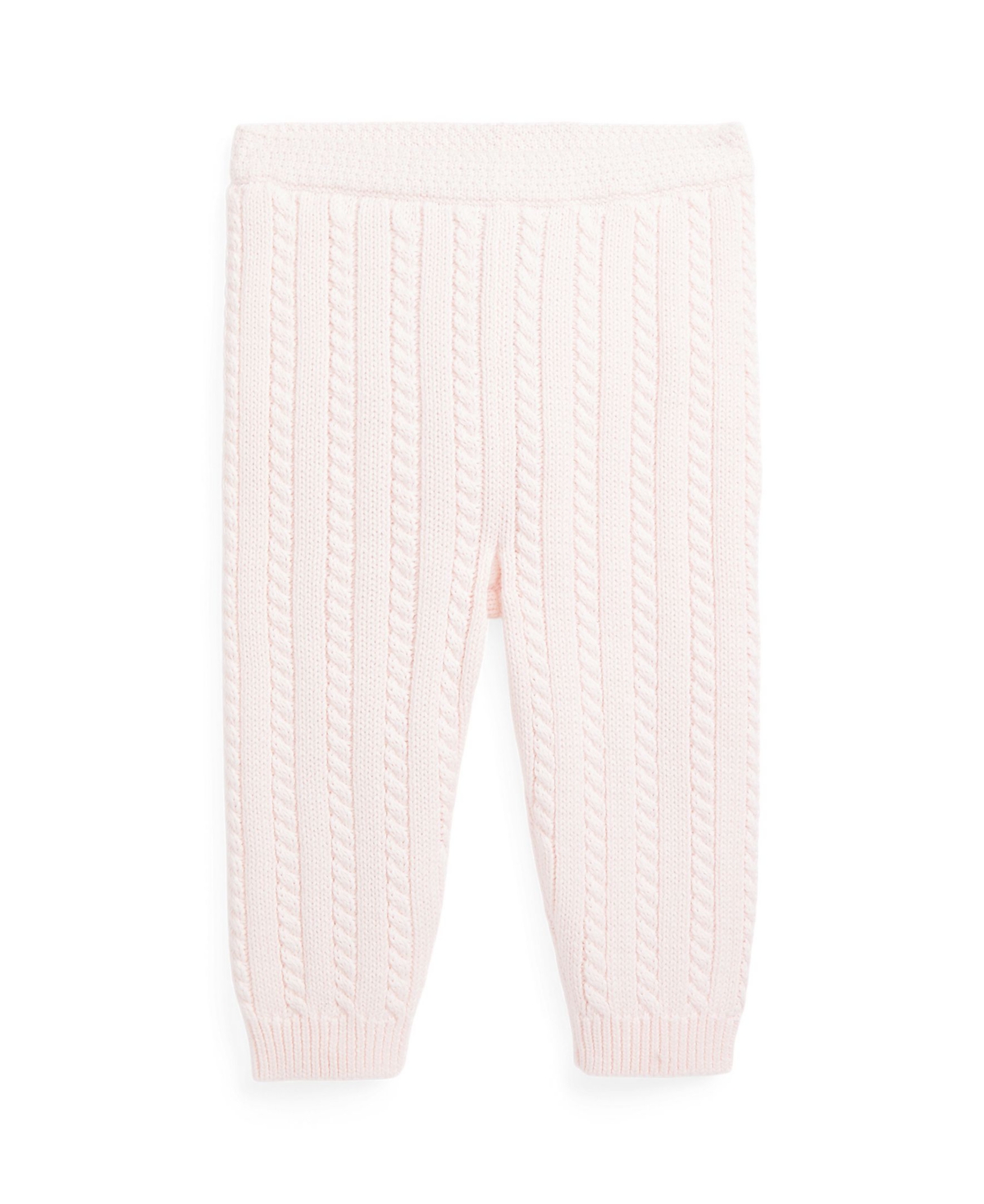 Shop Polo Ralph Lauren Baby Boys Or Girls Cotton Cable Knit Sweater Pants In Delicate Pink