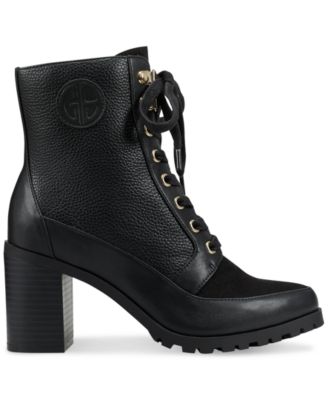 Women's Keegann Memory Foam Lace Up Lug Sole Booties, Created for Macy's