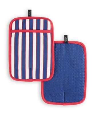 Botanical Stripe Pot Holder 2-Pack Set, 7" x 10"