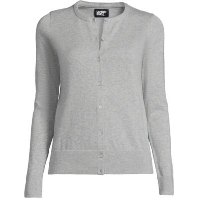 Plus Size Fine Gauge Cotton Cardigan Sweater