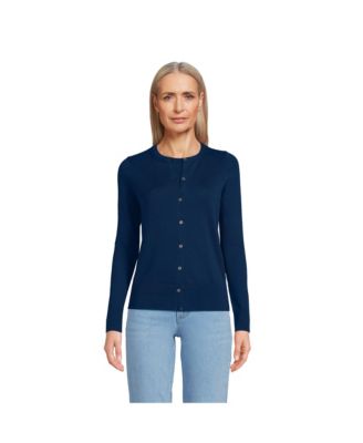 Women's Fine Gauge Cotton Cardigan Sweater