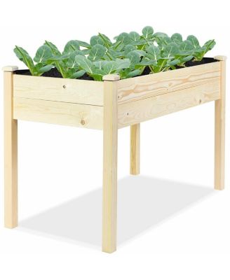 Wooden Raised Vegetable Garden Elevated Planter Box