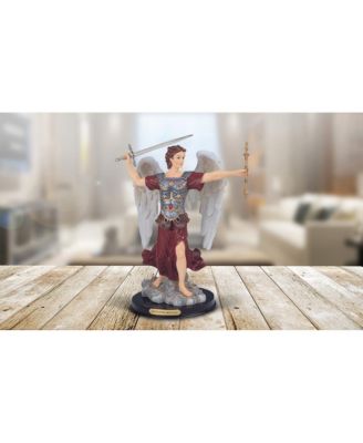 12"H Archangel Michael Statue Saint Michael The Strongest Angel Holy Figurine Religious Decoration Home Decor Perfect Gift for House Warming, Holidays and Birthdays