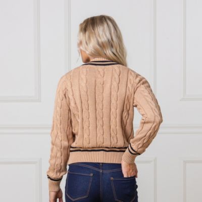 Women's Long Sleeve V-Neck Cricket Sweater