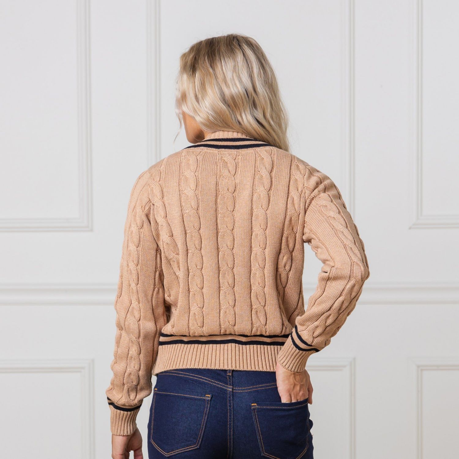 Women's Hope and Henry Long Sleeve V-Neck Cricket Sweater