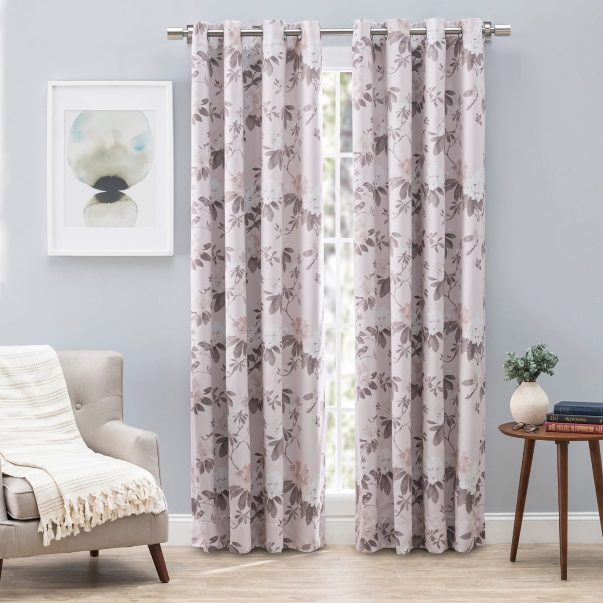 Ricardo Mystic Garden Floral Blackout Grommet Curtain Panel 52"W x 96"L