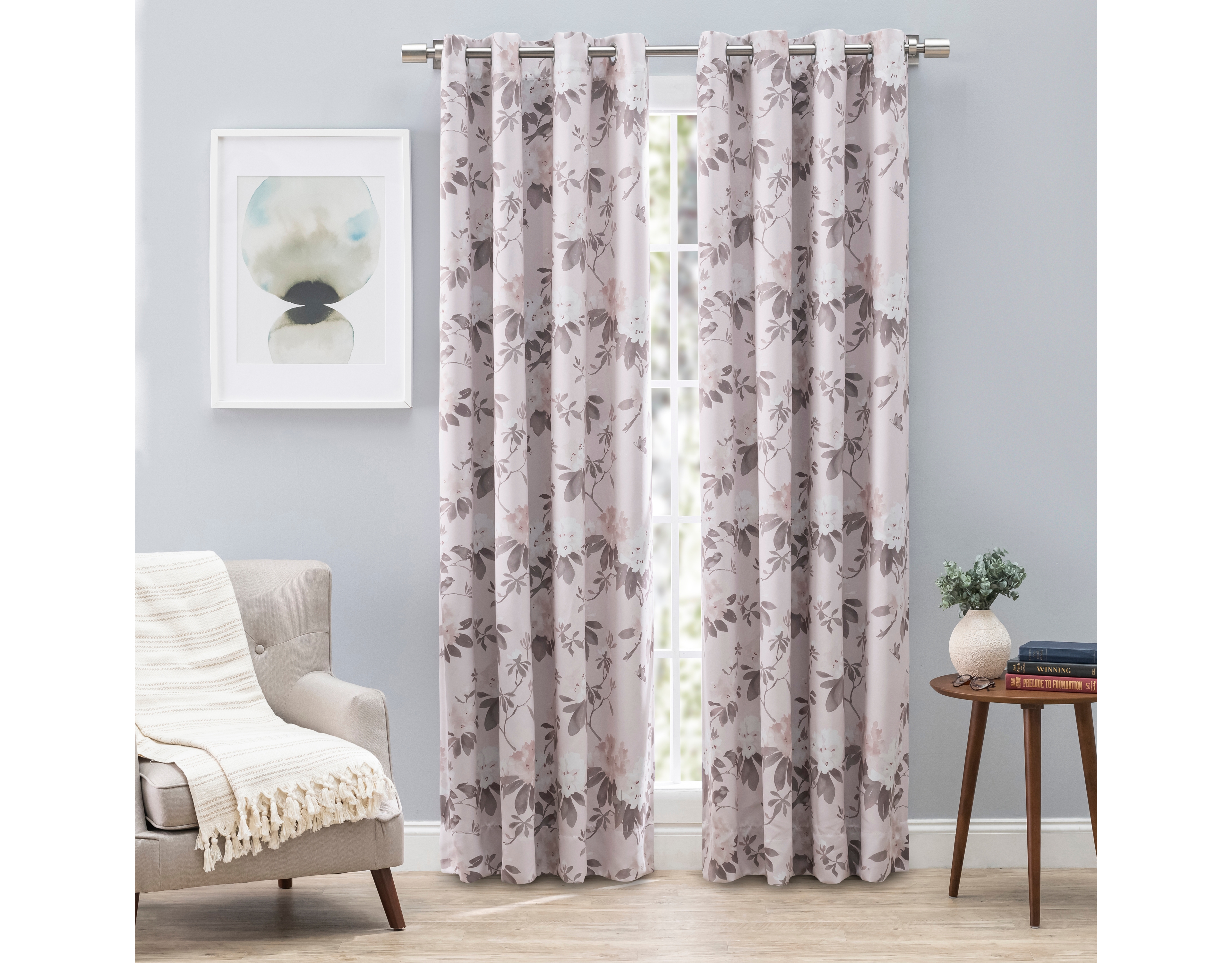 Ricardo Mystic Garden Floral Blackout Grommet Curtain Panel 52"W x 96"L
