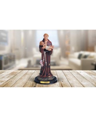 12"H Saint Anthony Statue Anthony of Padua Holy Figurine Religious Decoration Home Decor Perfect Gift for House Warming, Holidays and Birthdays