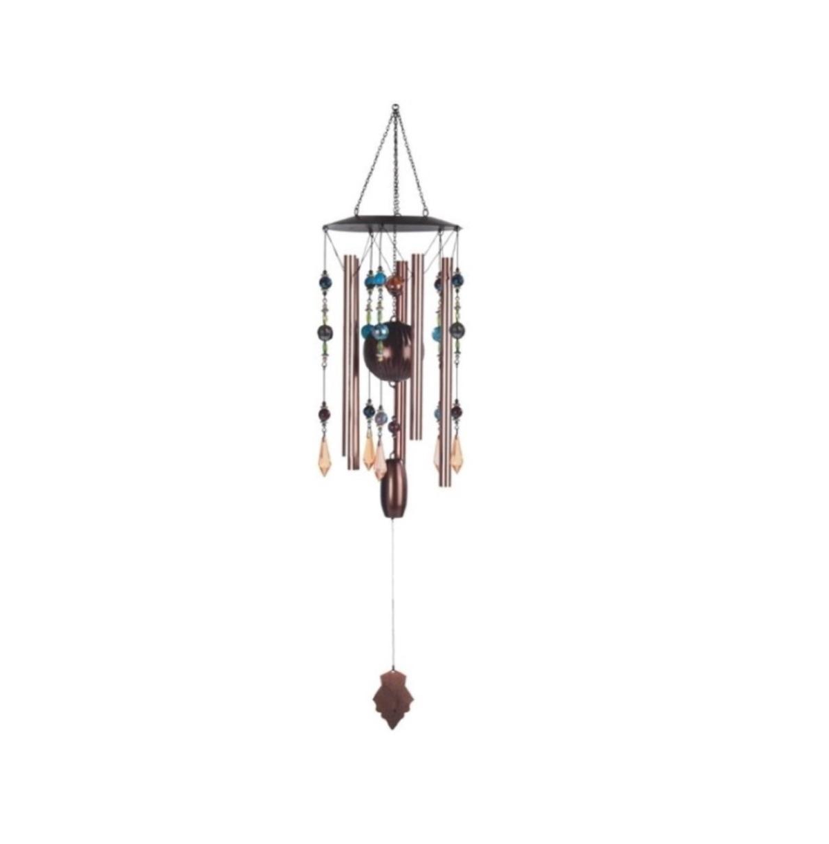 31" Long Bronze Chandelier Contemporary Wind Chime with Copper - Bronze