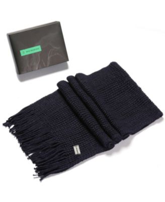 Women Wide Knit Ribbed Scarf