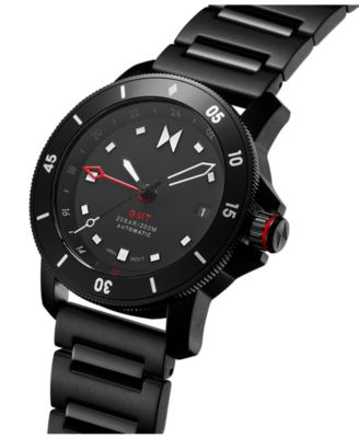 Men's Cali Diver Automatic Black Stainless Steel Bracelet Watch 40mm