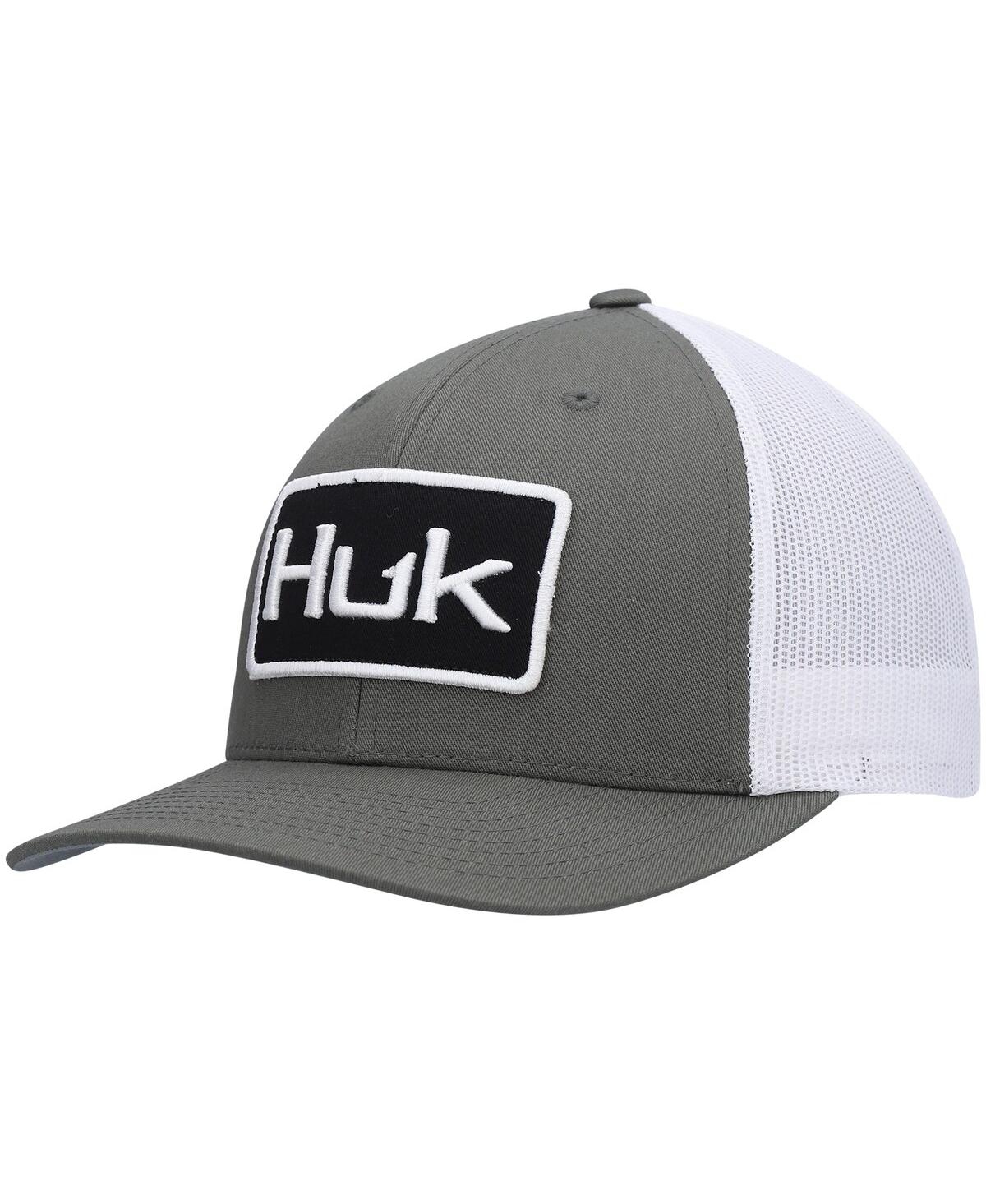 Men's Huk Olive Solid Trucker Snapback Hat - Olive