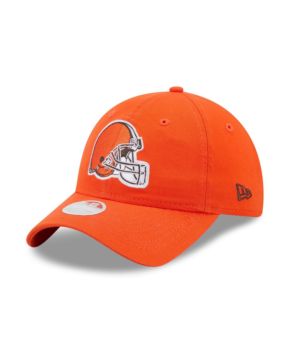Shop New Era Women's  Orange Cleveland Browns Core Classic 2.0 9twenty Adjustable Hat