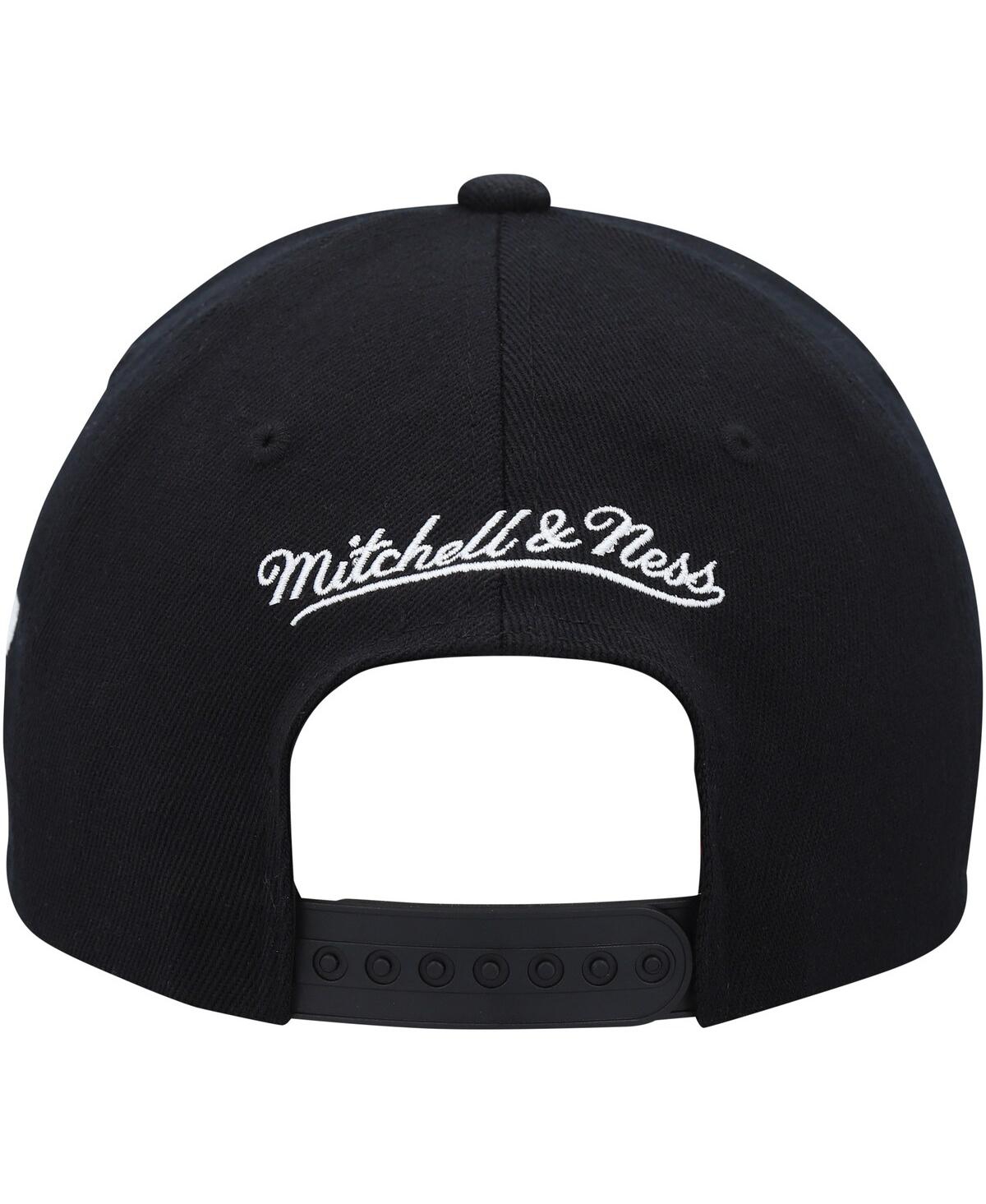 Mitchell & Ness Men's  Black Utah Jazz Mvp Team Script 2.0 Stretch Snapback Hat In Black