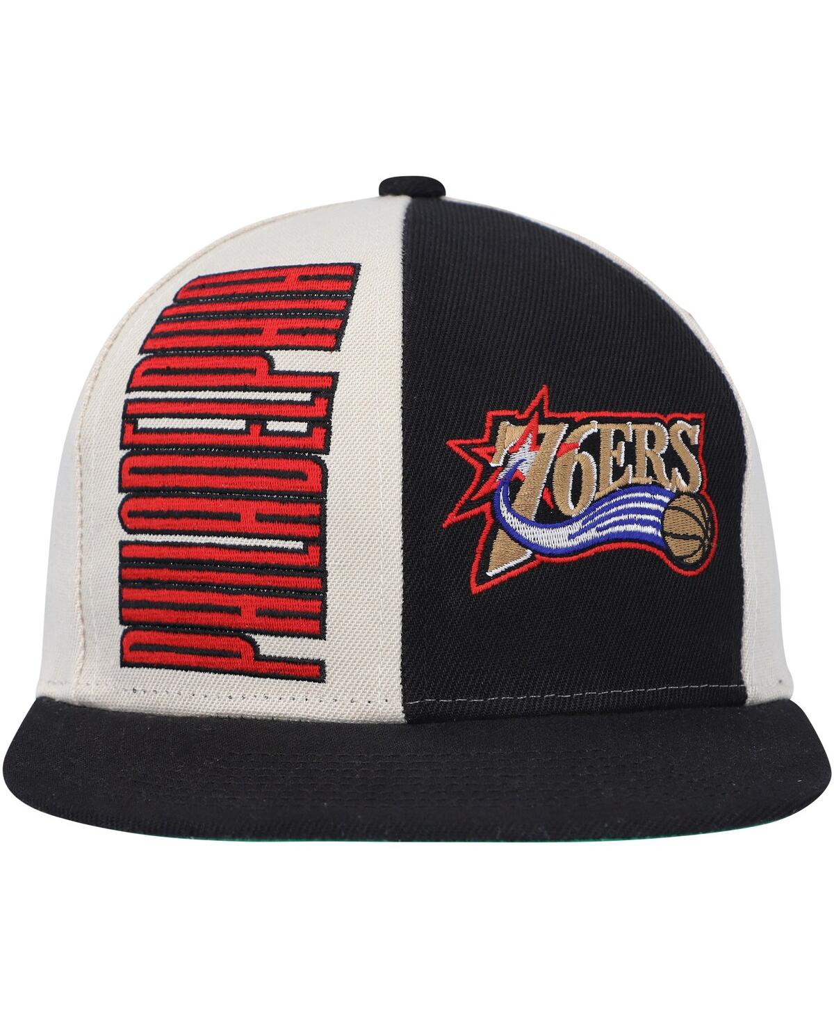 Mitchell & Ness Men's  Cream Philadelphia 76ers Hardwood Classics Pop Snapback Hat In Cream