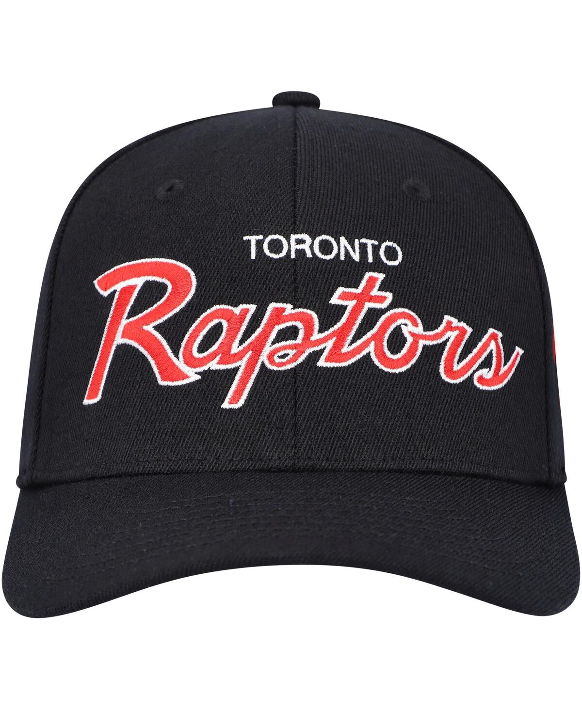 Mitchell & Ness Men's  Black Toronto Raptors Mvp Team Script 2.0 Stretch Snapback Hat In Black