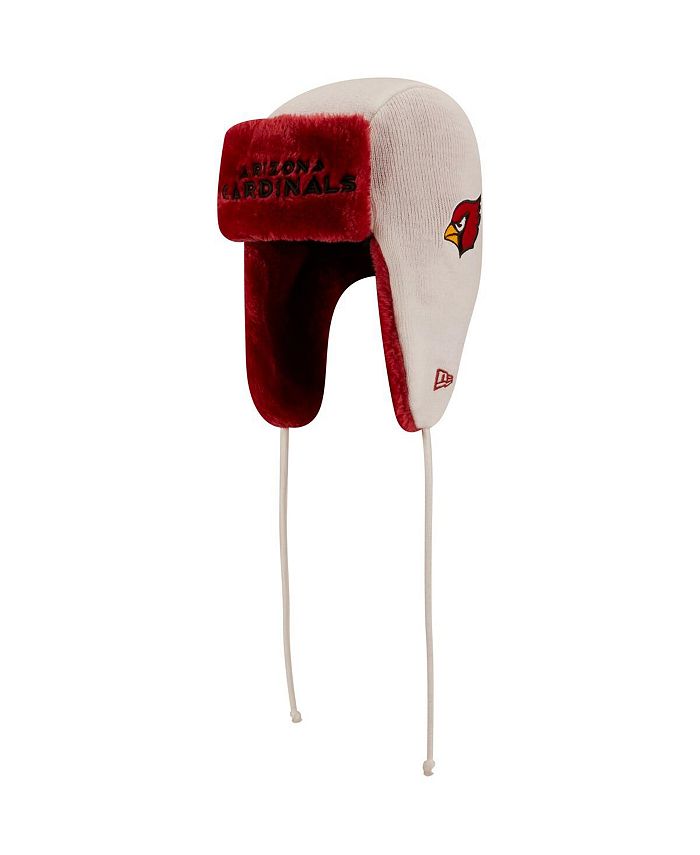 New Era Men's White Arizona Cardinals Helmet Head Trapper Knit Hat - Macy's