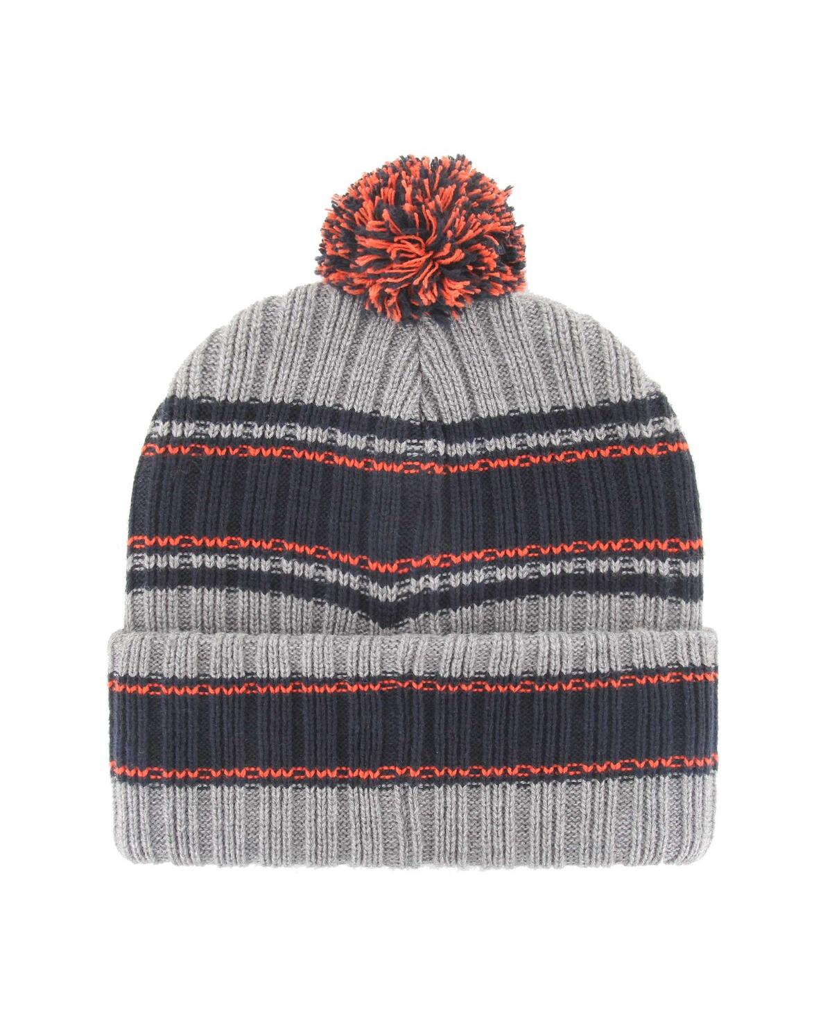 47 Brand Men's ' Gray Auburn Tigers Rexford Cuffed Knit Hat With Pom In Gray
