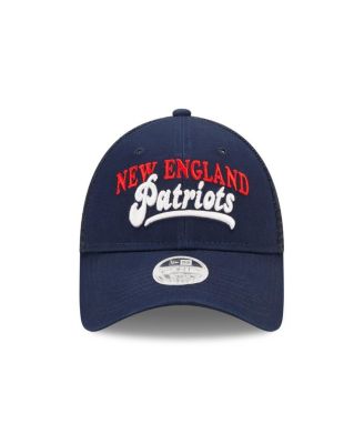 Women's  Navy New England Patriots Team Trucker 9FORTY Snapback Hat