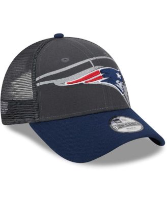 Big Boys and Girls Graphite New England Patriots Reflect 9FORTY Adjustable Hat