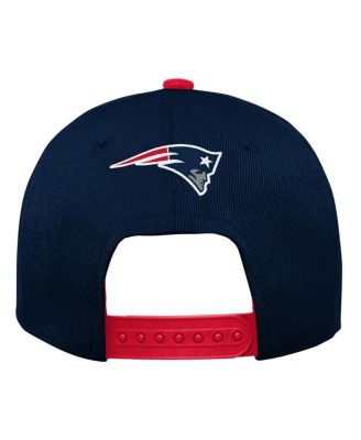 Big Boys and Girls Navy New England Patriots On Trend Precurved A-Frame Snapback Hat