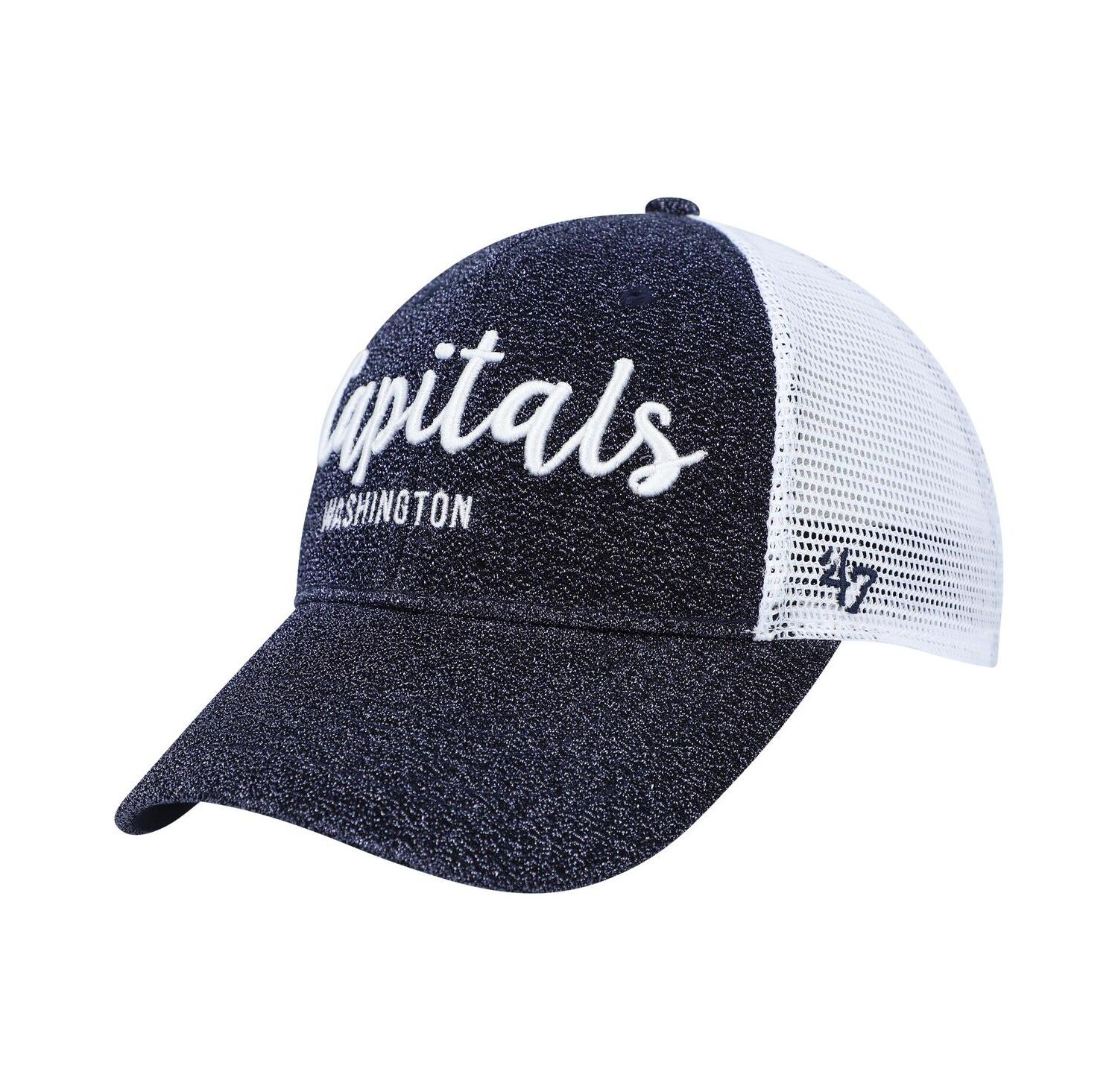 Women's Navy, White Washington Capitals Encore MVP Trucker Snapback Hat