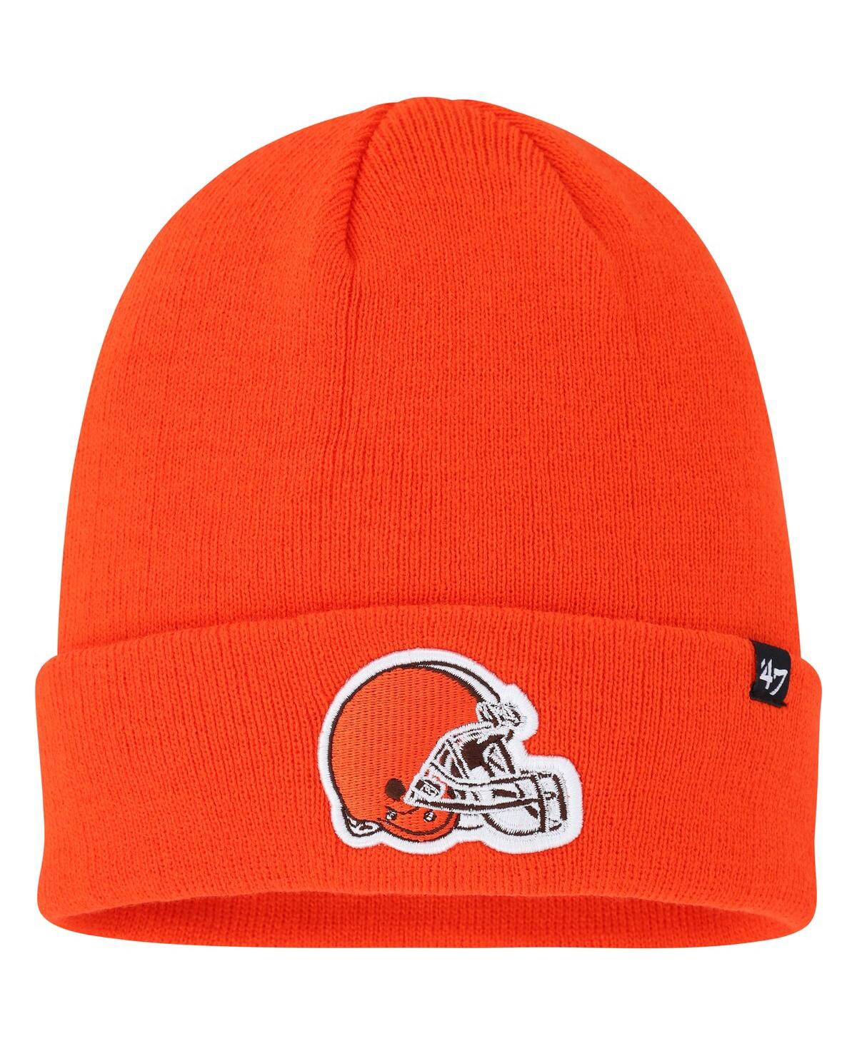 47 Brand Men's ' Orange Cleveland Browns Primary Cuffed Knit Hat