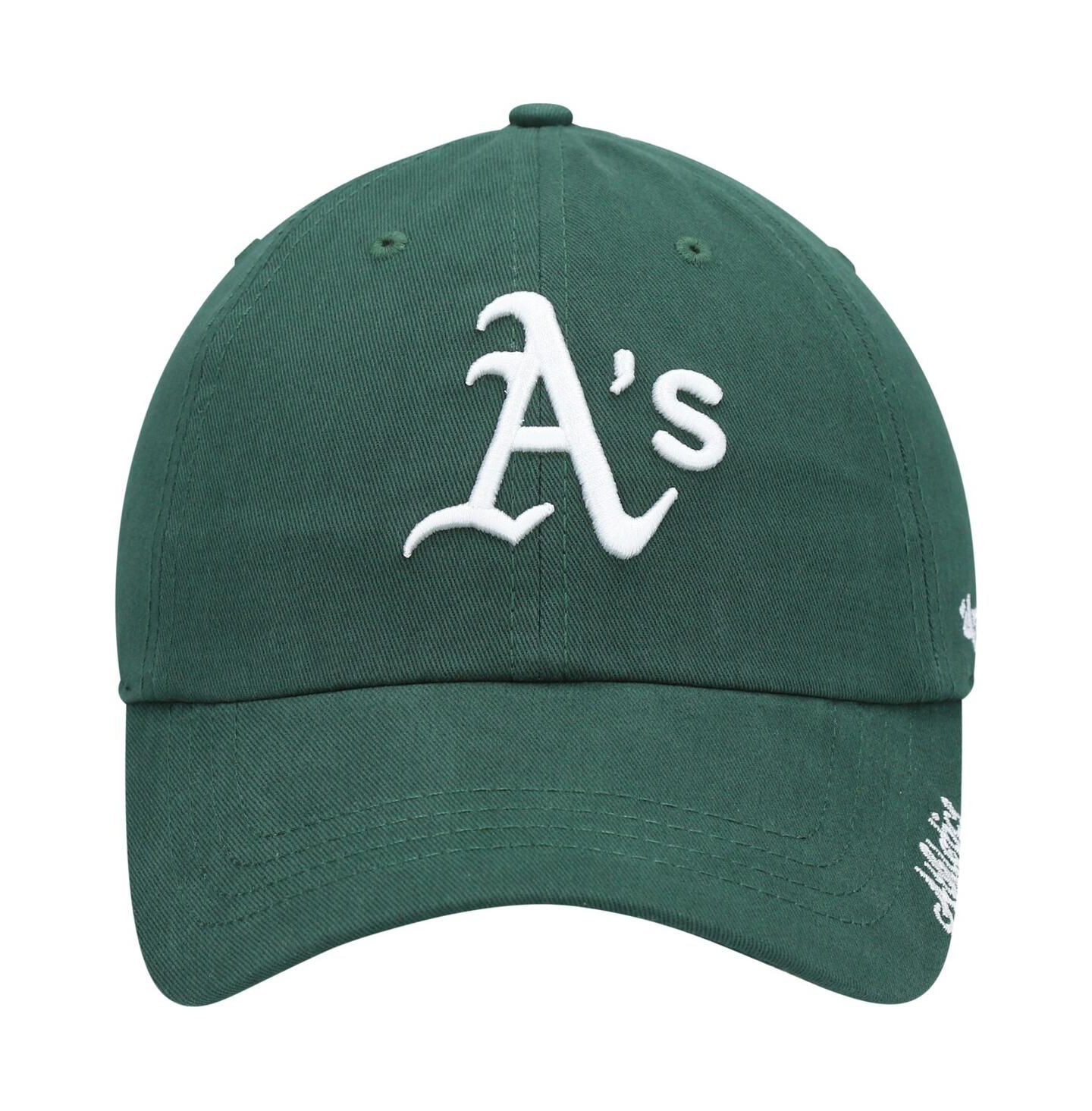Женская кепка '47 Brand Green Oakland Athletics Team Miata Clean Up Adjustable Hat — фото 3