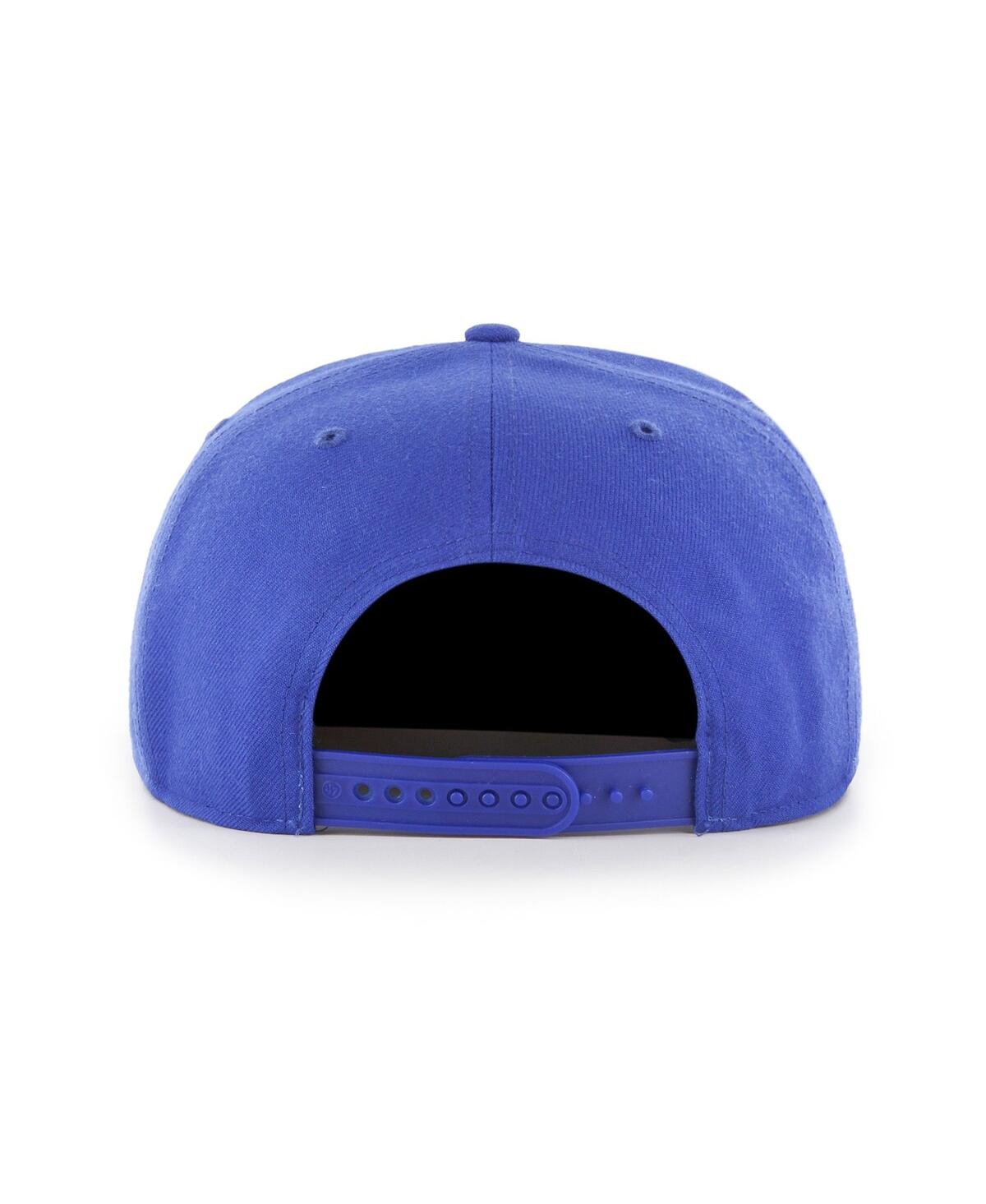 Men's '47 BrandNew York Knicks Sure Shot Captain Snapback Hat - Blue