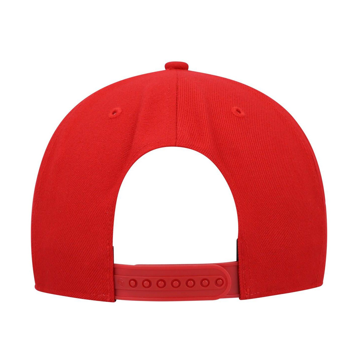 Мужская кепка '47 Brand Red Washington Capitals Sure Shot Captain Snapback Hat — фото 2