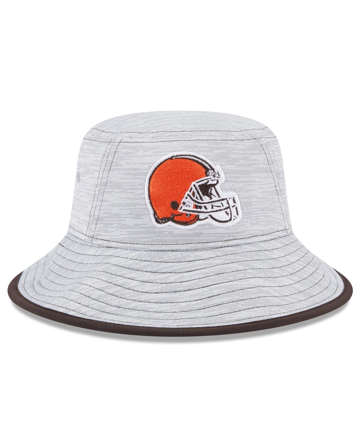 Shop New Era Men's  Gray Cleveland Browns Game Bucket Hat