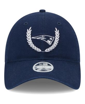 Women's Navy New England Patriots Leaves 9TWENTY Adjustable Hat