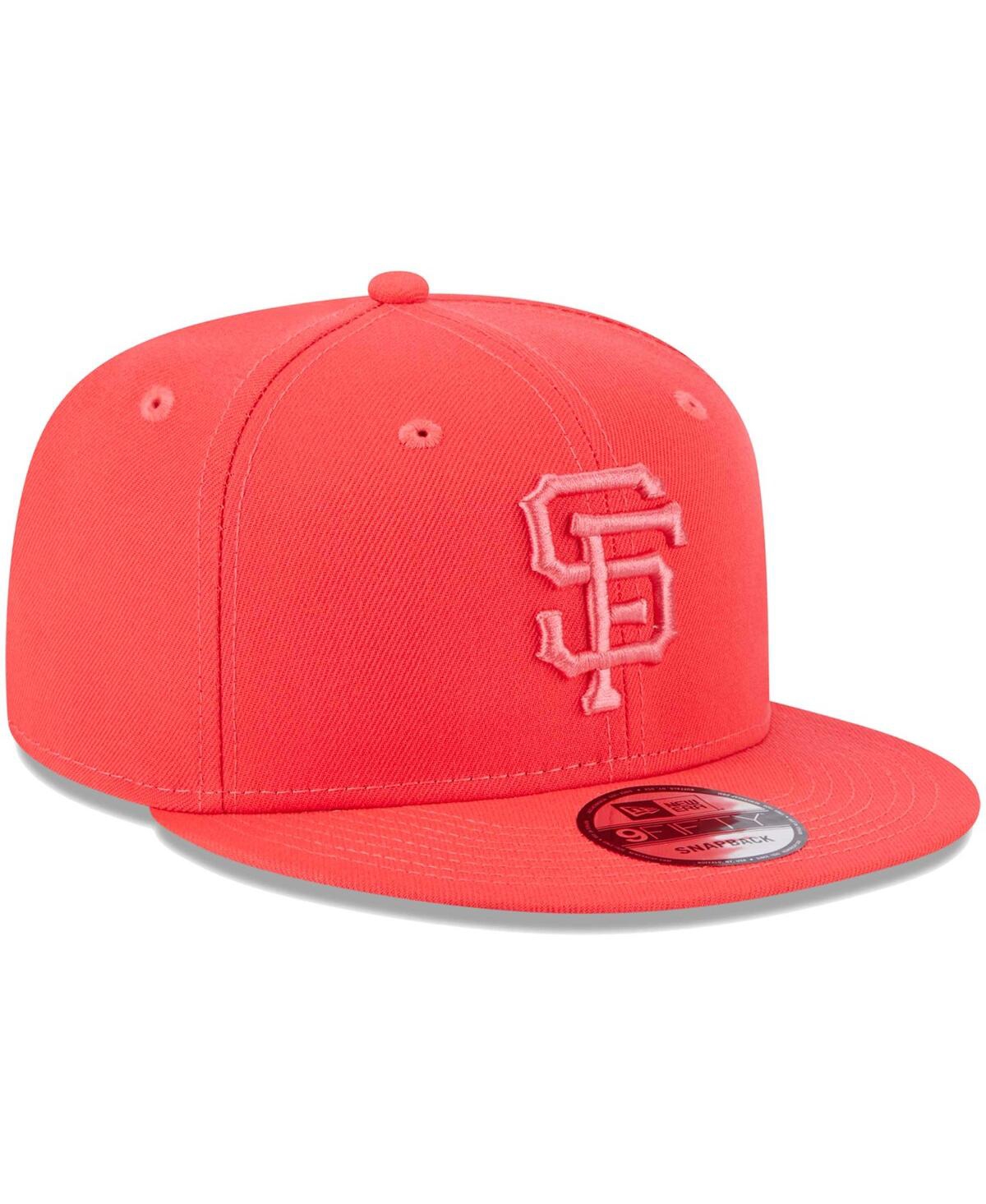 Shop New Era Men's  Red San Francisco Giants Spring Color Basic 9fifty Snapback Hat