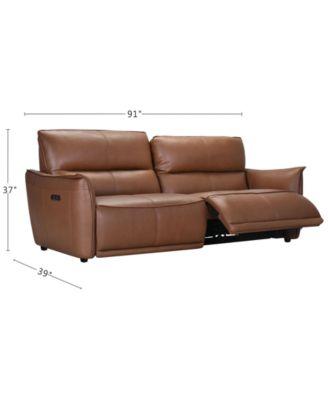 Polner 91" Leather Power Motion Sofa, Created for Macy's