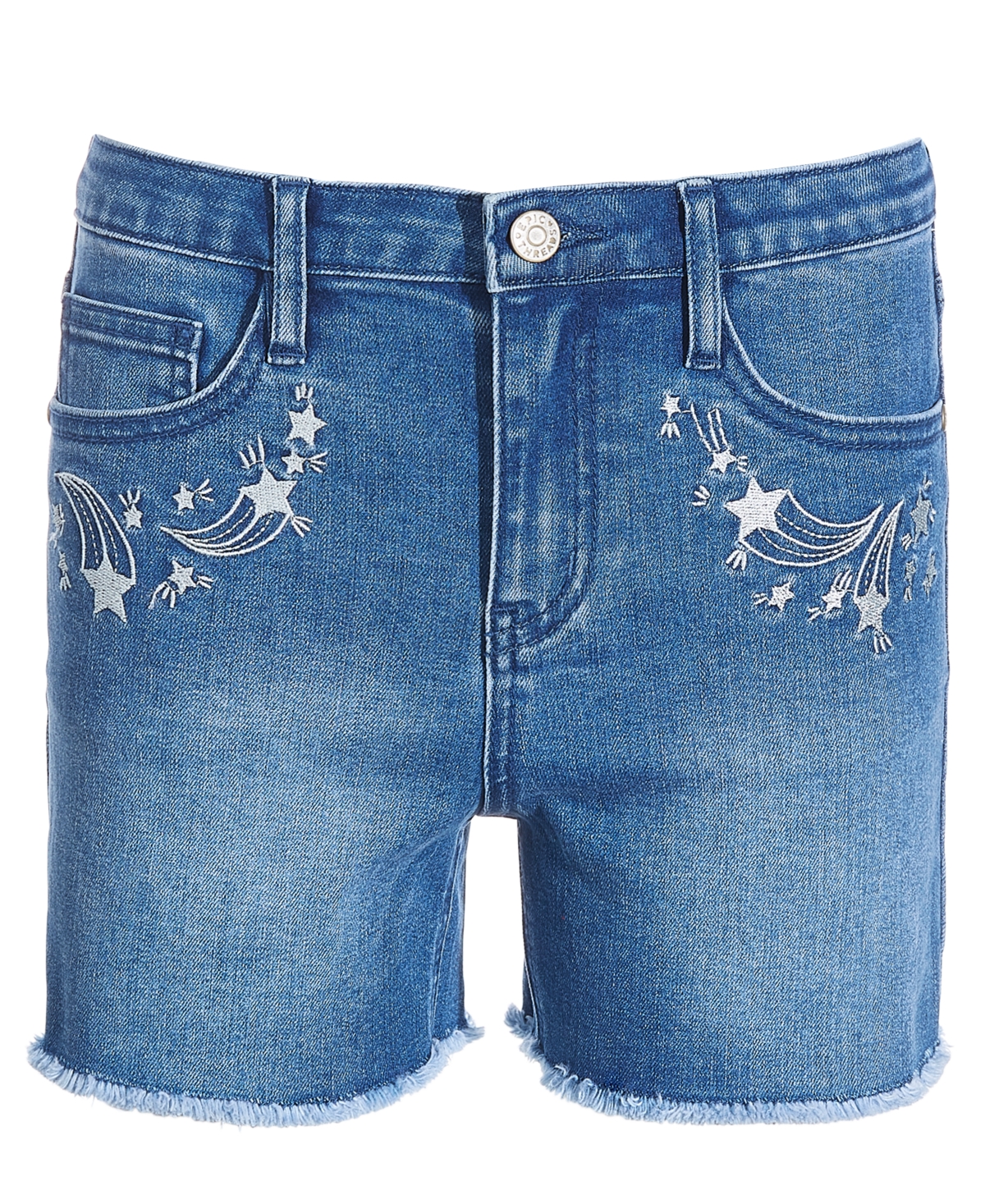 Epic Threads Kids' Little Girls Comet Denim Shorts, Created For Macy's In Sky Light