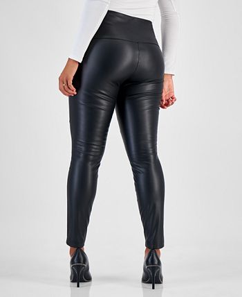 $89 Guess Women's Black Stretch Faux Leather Priscilla Leggings Pants Size  XL 