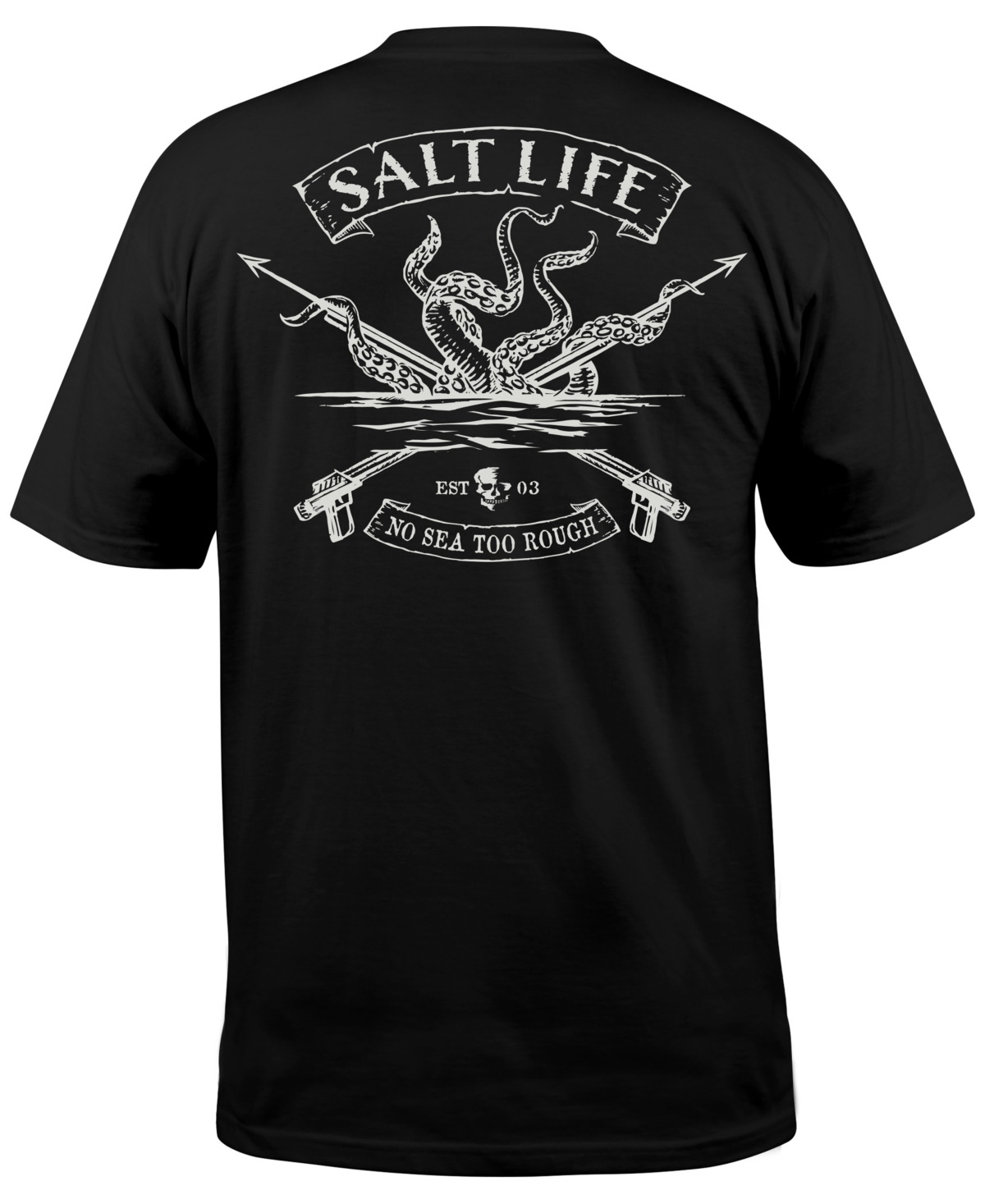 Salt Life Men's Octo Spears Short-sleeve Graphic T-shirt In Black