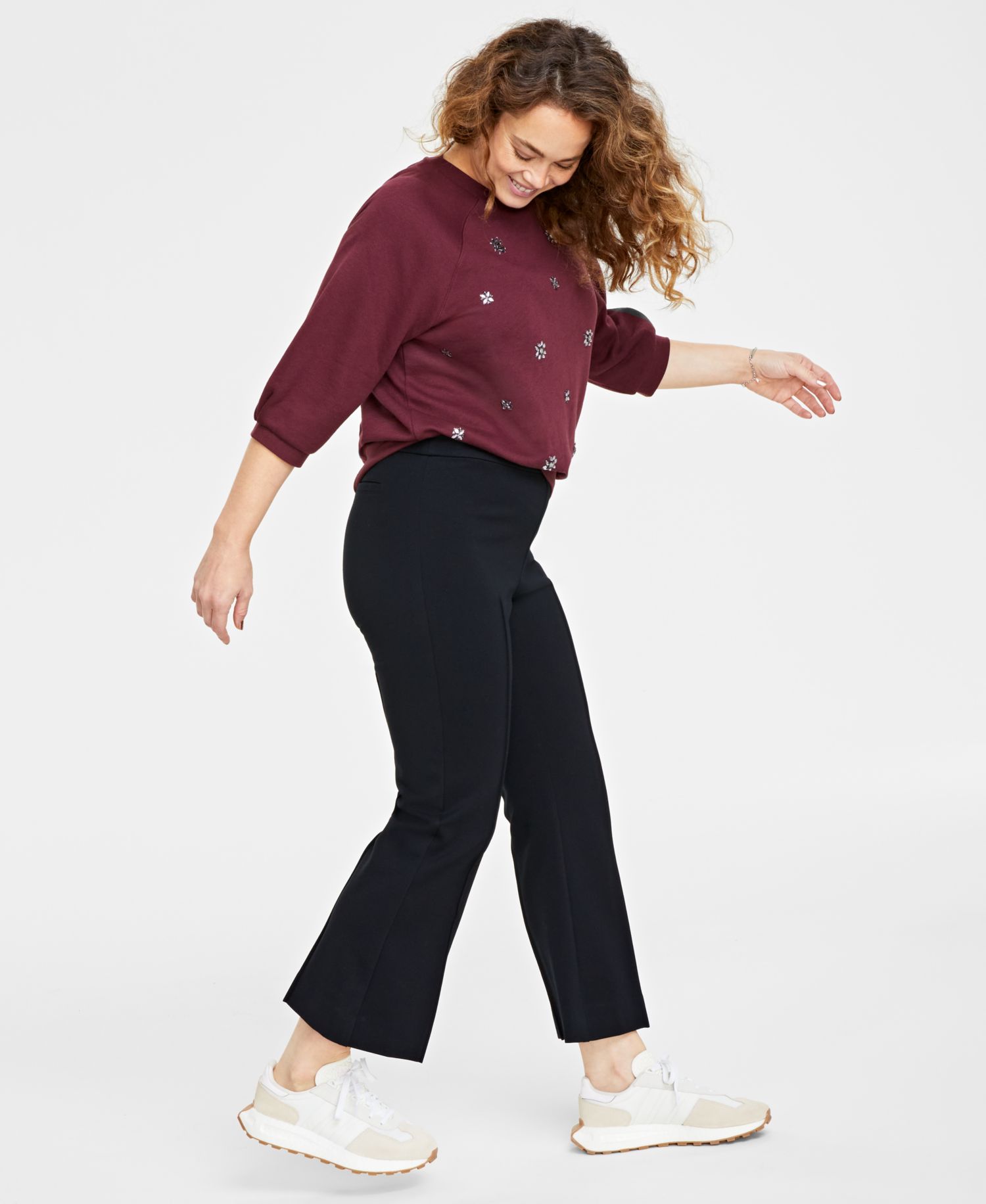 Women's Ponte Kick-Flare Ankle Pants, Regular and Short Lengths